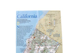 Vintage 1993 National Geographic Double-Sided Wall Map of California, USA