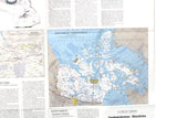 Vintage 1979 National Geographic Double-Sided Wall Map of Northwest Territories, Canada