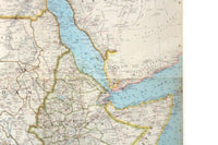 Vintage 1963 National Geographic One-Sided Wall Map of Africa Countries of the Nile