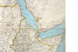 Vintage 1963 National Geographic One-Sided Wall Map of Africa Countries of the Nile