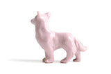 Vintage Pink Porcelain Collie Dog Figurine