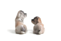 Vintage Pair of Porcelain English Bulldog Puppy Figurines