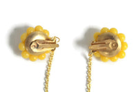 Yellow Beaded Sweater Clips