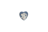 Vintage Blue Wedgwood-Style Heart-Shaped Cameo Resin Cabochon