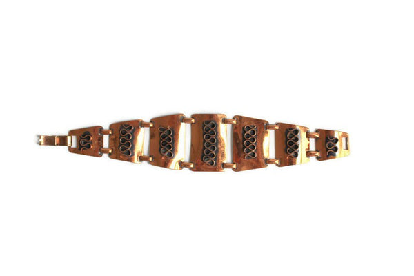 Vintage Wide Copper Link Bracelet
