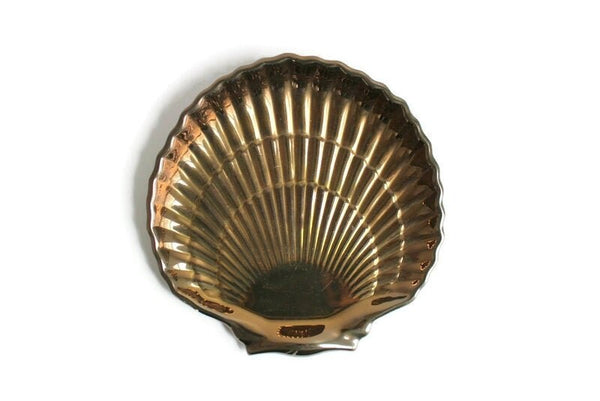 Vintage Brass Seashell Serving Tray or Trinket Dish – The Mustard Dandelion