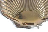 Vintage Brass Seashell Serving Tray or Trinket Dish