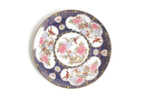 Vintage Blue & Pink Bird Print Porcelain China Serving Platter or Tray
