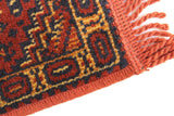 Vintage Miniature Dollhouse Rust & Orange Printed Persian Rug
