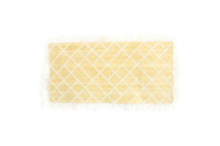 Vintage Miniature Dollhouse Yellow Striped & Fringed Rug