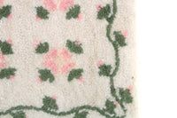 Vintage Beige & Pink Floral Miniature Dollhouse Rug
