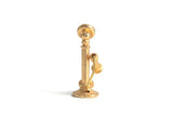 Vintage 1:6 Miniature Dollhouse Brass Candlestick-Style Telephone
