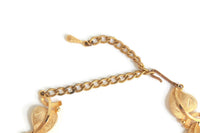 Vintage Gold Leaf Choker Necklace