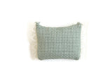 Vintage 1:12 Miniature Dollhouse Green Cross Stitch Throw Pillow