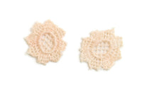 Vintage 1:12 Miniature Dollhouse Set of 2 Crochet Lace Doilies