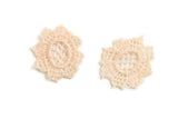 Vintage 1:12 Miniature Dollhouse Set of 2 Crochet Lace Doilies