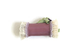 Artisan-Made Vintage Purple & Green Floral 1:12 Miniature Dollhouse Throw Pillow