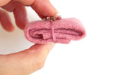Vintage 1:12 Miniature Dollhouse Pink Floral Towel Set
