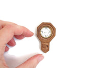 Vintage 1:12 Miniature Dollhouse Wooden Wall Clock