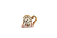 Vintage 1:12 Miniature Dollhouse Floral Mantel Clock