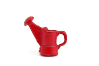 Vintage 1:12 Miniature Dollhouse Red Metal Watering Can