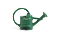 Vintage Green Metal 1:12 Miniature Dollhouse Watering Can