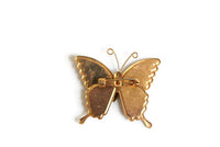 Vintage Orange & Gold Butterfly Brooch
