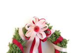 Vintage 1:12 Miniature Dollhouse Pink Ribbon & Pine Wreath