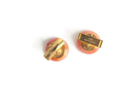Vintage Gold, Peach & Orange Polished Stone Cuff Links
