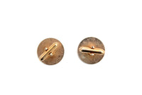 Vintage Gold Etched Round Cuff Links