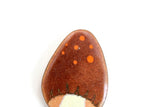 Vintage Brown & Copper Enamel Mushroom or Toadstool Brooch