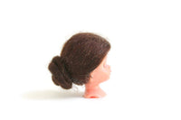 Vintage Brunette Plastic Doll Head or Hat Display
