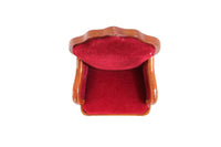 Vintage 1:12 Miniature Dollhouse Red Velvet Armchair