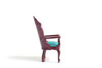 Vintage 1:12 Miniature Dollhouse Green Parlor Chair