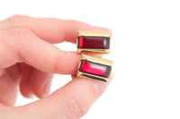 Vintage Red & Gold Striped Cuff Links