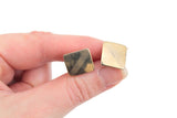 Vintage Gold Square Striped Cuff Links