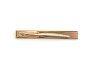 Vintage Gold & Brown Tie Clip