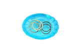 Vintage Oval Turquoise Blue Salt Cellar or Ring Dish