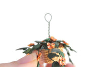 Vintage 1:12 Miniature Dollhouse Hanging Flower Basket