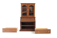 Vintage 1:12 Miniature Dollhouse Wooden Secretary-Style Desk