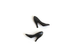 Vintage 1:12 Miniature Dollhouse Black High Heel Shoes