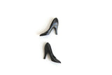 Vintage 1:12 Miniature Dollhouse Black High Heel Shoes