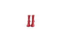 Vintage 1:12 Miniature Dollhouse Red Ladies' Boots