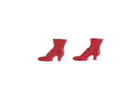 Vintage 1:12 Miniature Dollhouse Red Ladies' Boots