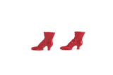 Vintage 1:12 Miniature Dollhouse Red Ladies' Boots