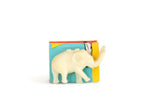 Vintage 1:12 Miniature Dollhouse Elephant Bookends with Books