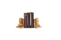 Vintage 1:12 Miniature Dollhouse Gold Abraham Lincoln Bust Bookends