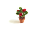 Vintage 1:12 Miniature Dollhouse Red Potted Geraniums