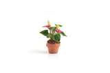 Vintage 1:12 Miniature Dollhouse Anthurium Potted Plant