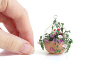 Vintage 1:12 Miniature Dollhouse Hanging Flower Pot